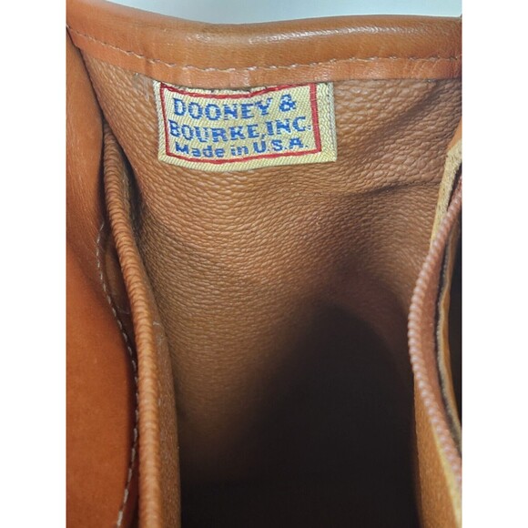 Dooney & Bourke Vintage Pebble Leather Bag Cream Brown Purse Handbag USA - Picture 14 of 16